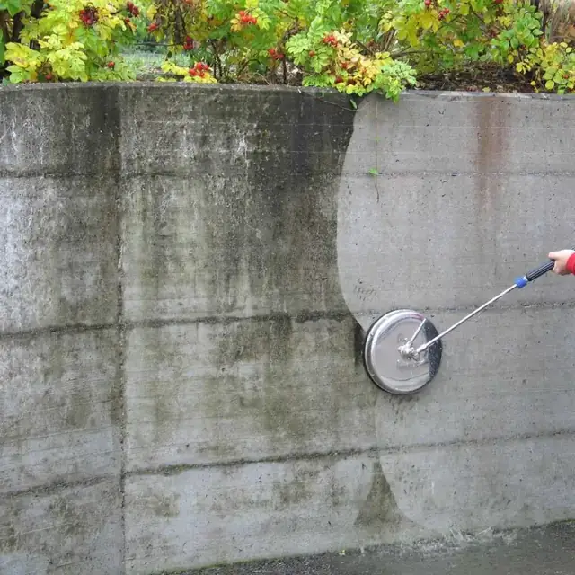 Reinigung einer Natursteinmauer