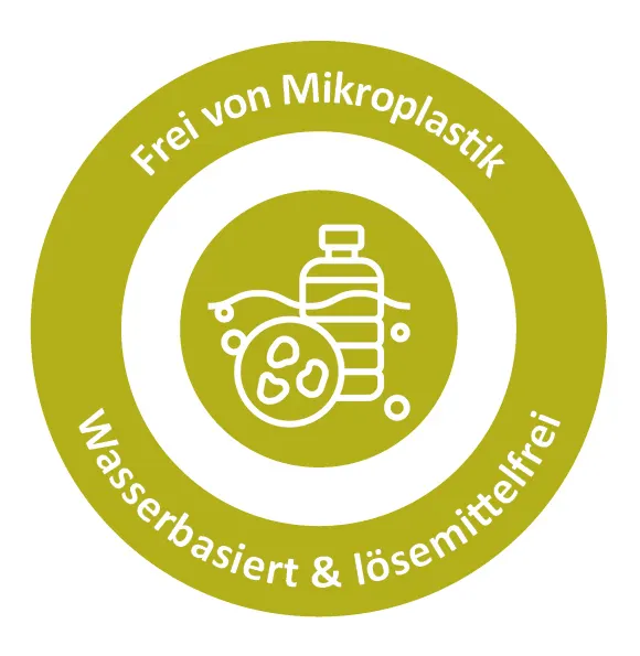 Mikroplastikfrei: wasserbasiert und lösemittelfrei